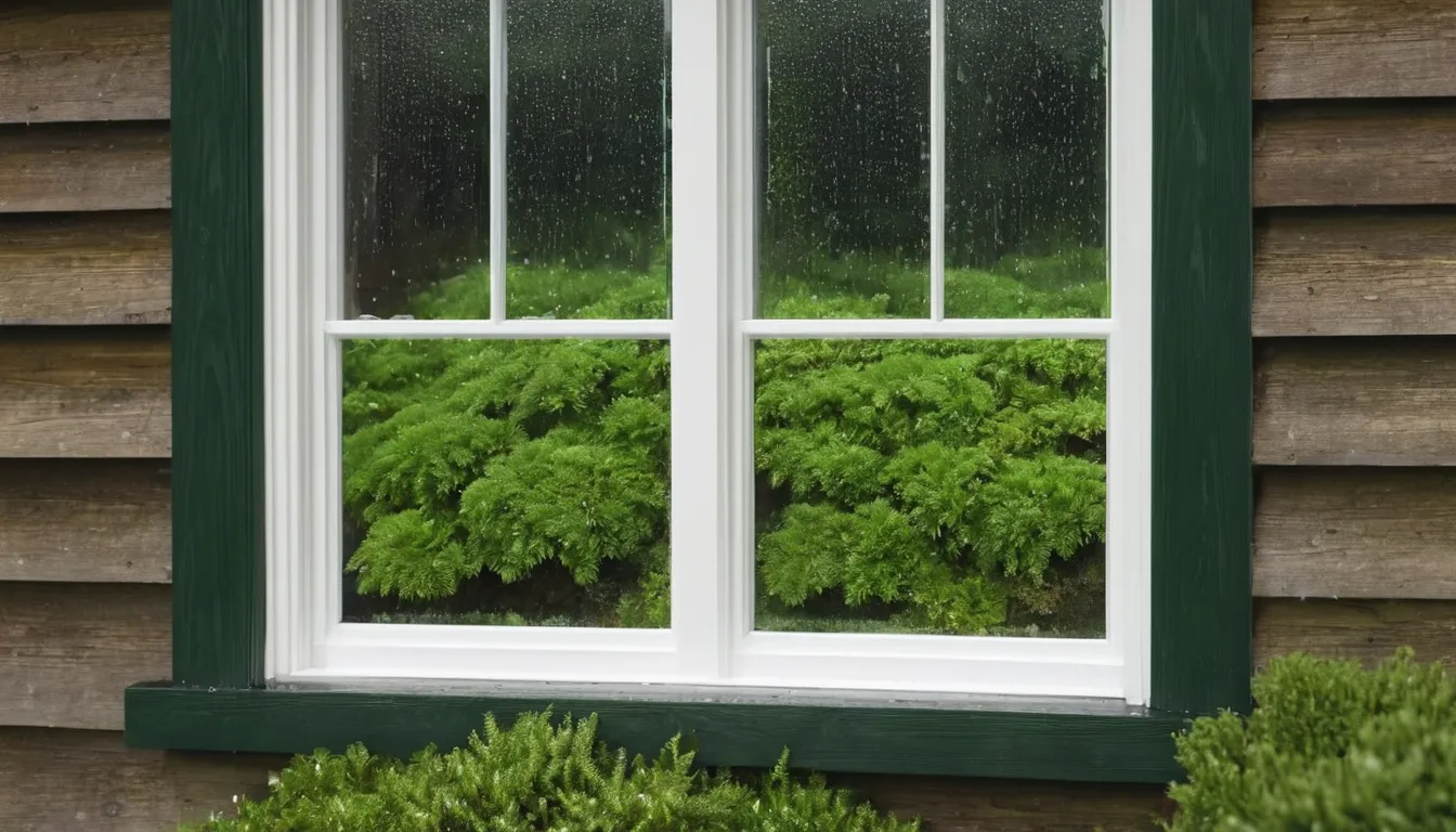 Close view of a new energy efficient window with clean trim on a wood-frame home in the Seattle area