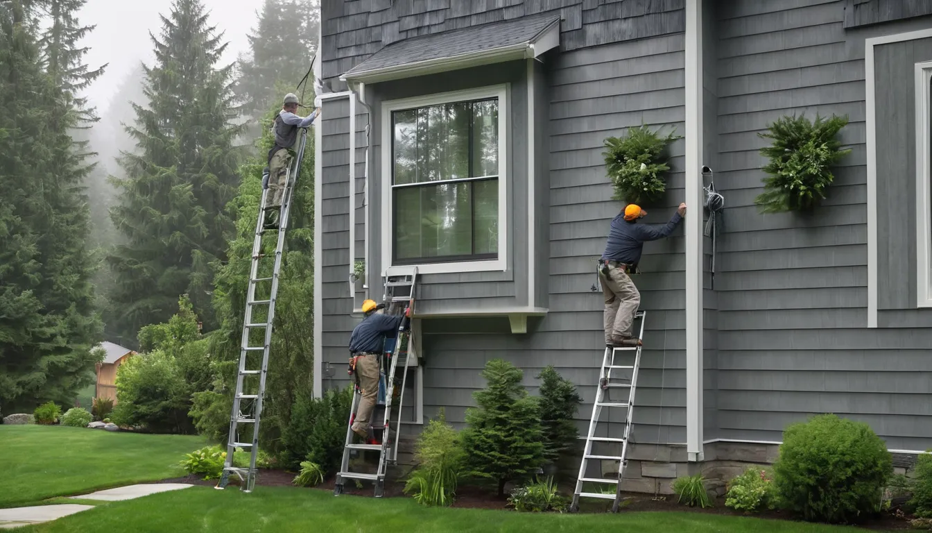 Crew from a local provider installing new vinyl siding on a wood-frame home in the Seattle area